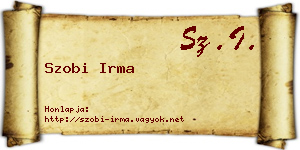 Szobi Irma névjegykártya